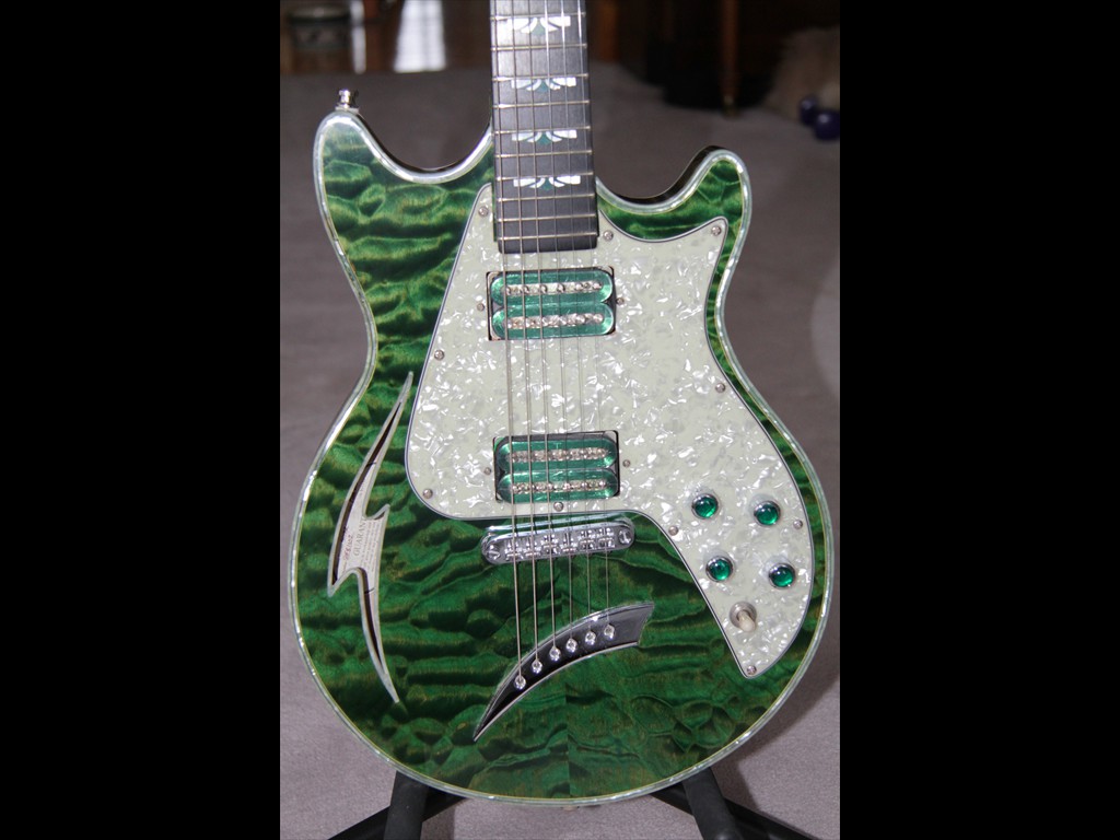 Firebolt in Green Quilted Western Maple